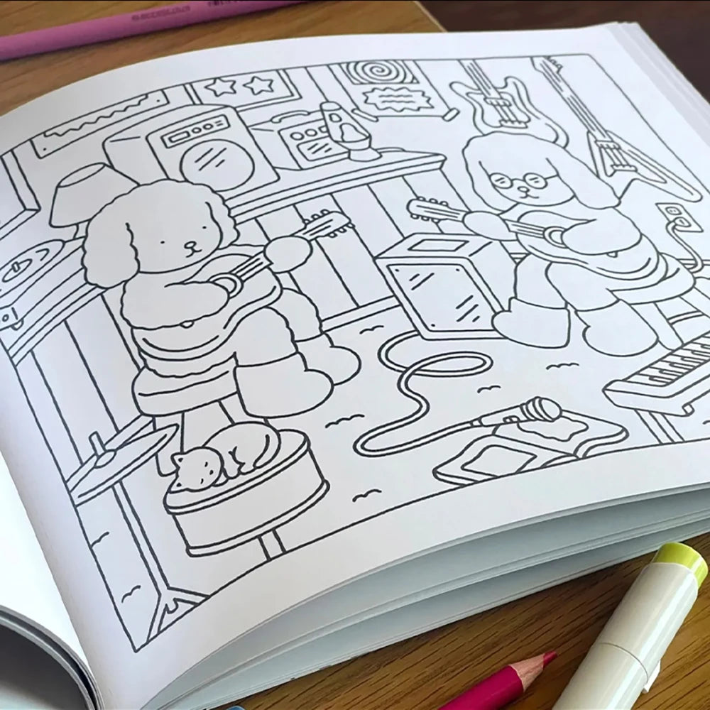 Coloring Book DIY Hand Drawn Adult Decompression Self-healing Drawing