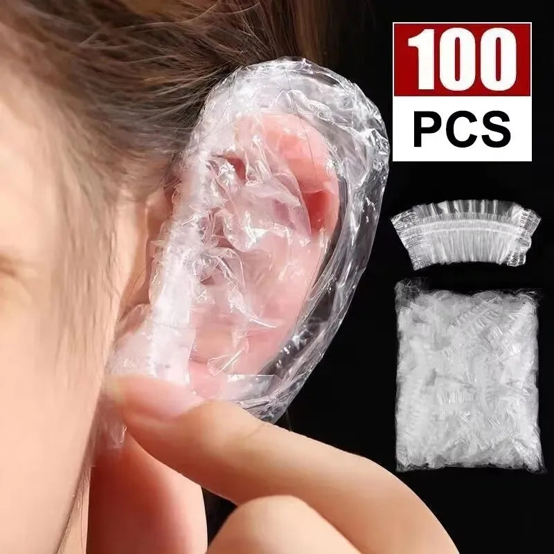 100pcs Disposable Waterproof Ear Covers – Shower & Hair Dye