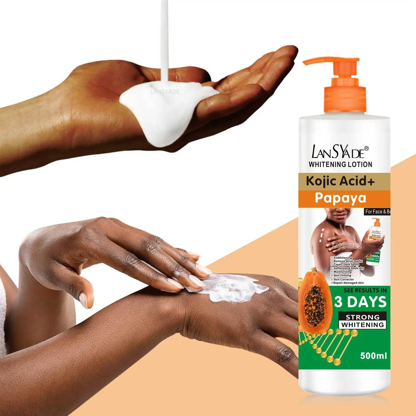 500ml Papaya Body Lotion – Moisturizing & Smoothing Skin Cream