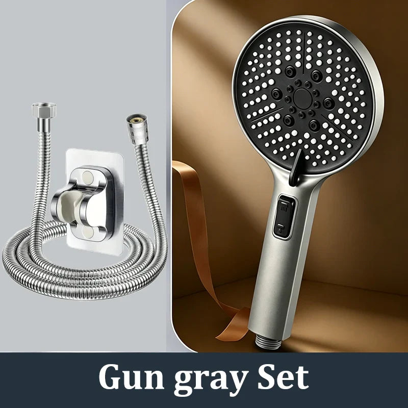 5-Mode High Pressure Handheld Shower Head | Water Stop Button