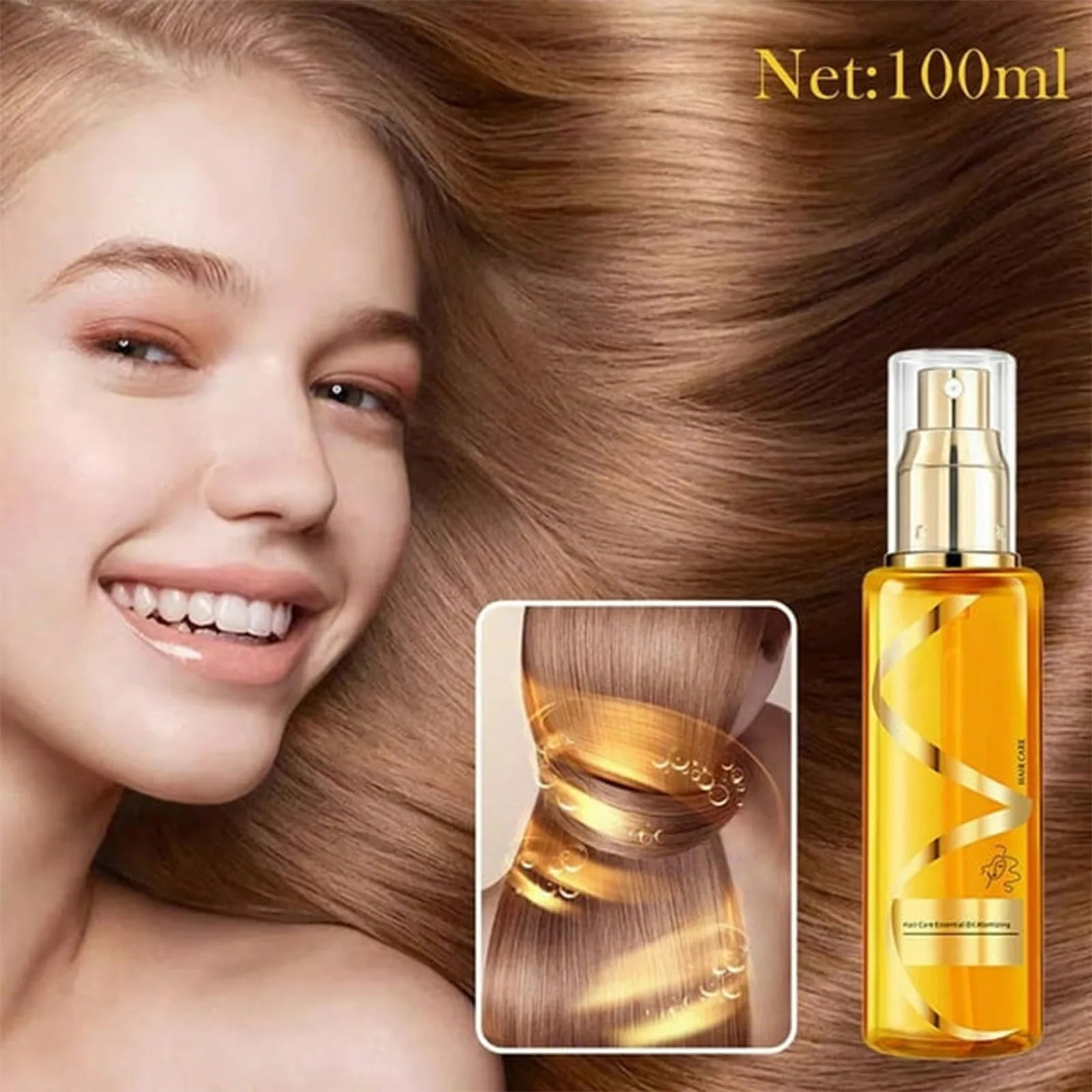 100ml Moisturizing & Strengthening Silky Hair Oil, Hydrating Hair Treating Essences Oil, Nourishing Hair Treating Essences Oil Peaceful Pleasures Health and Wellness A One Size