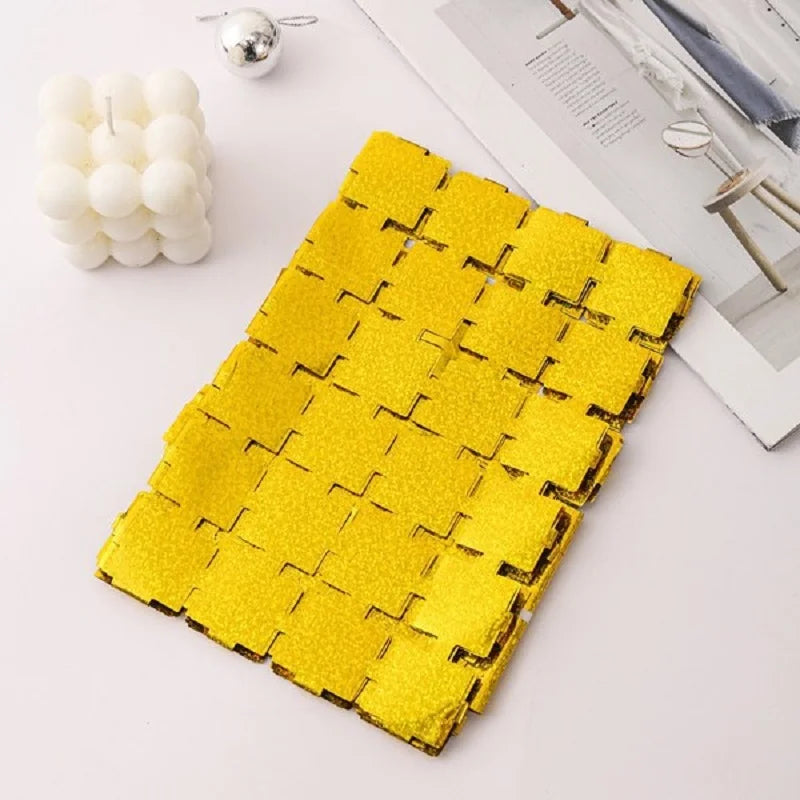 Square Foil Fringe Curtain Backdrop – Party & Wedding Decor