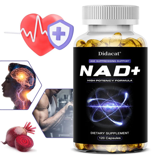 NAD+ Capsules with Resveratrol & Quercetin, Cellular Wellness Supplement for Mitochondrial, Brain, Heart & Daily Stamina Support Peaceful Pleasures Health and Wellness
