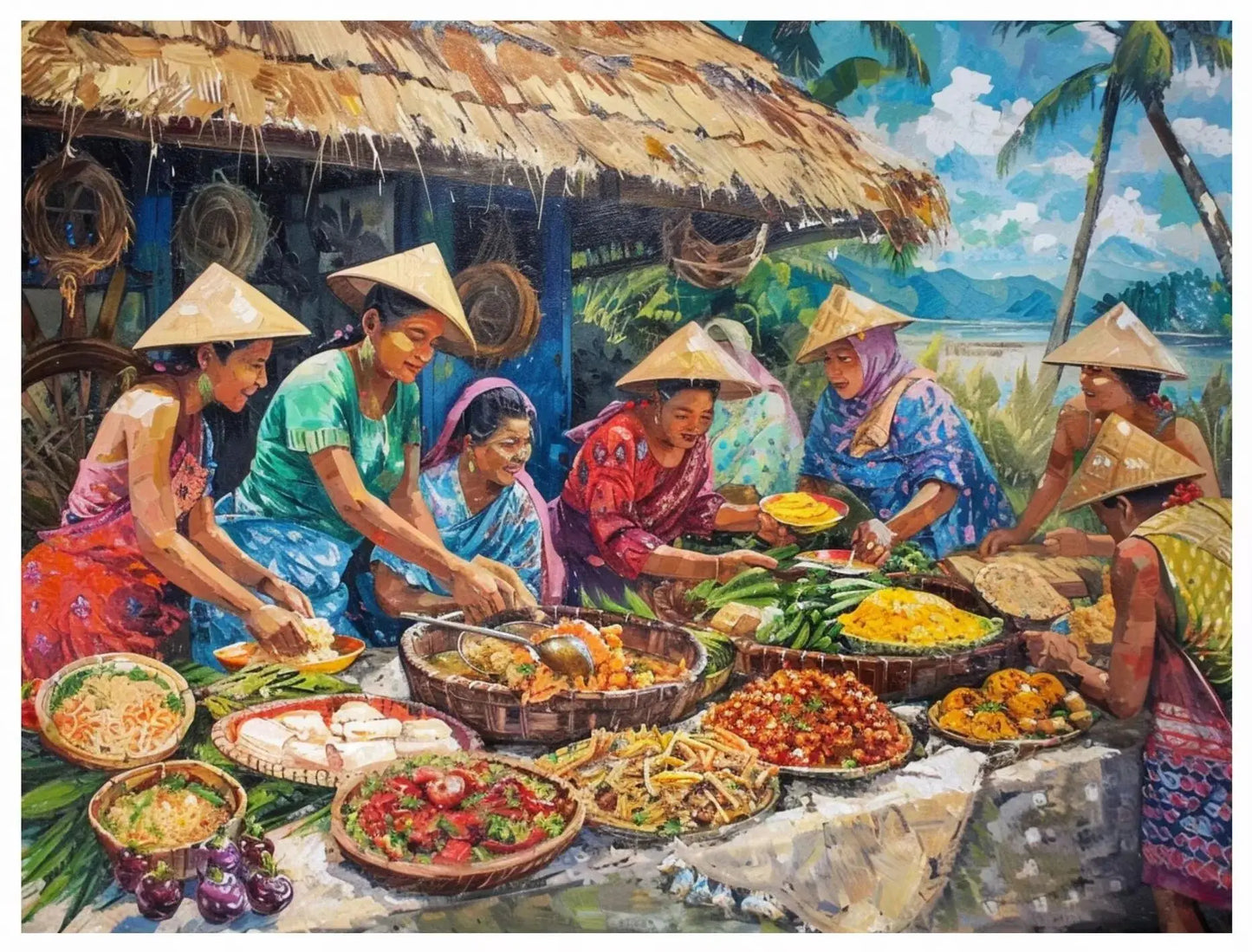 Philippines Street Food Canvas Wall Art | Unframed Poster
