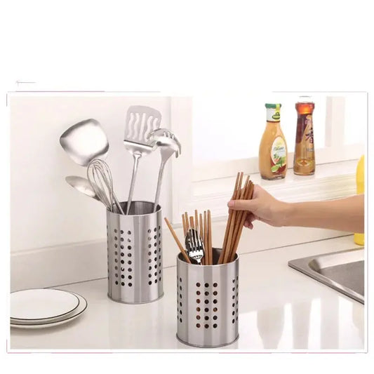 Small Stainless Steel Utensil Holder, Silverware Utensil Drying Rack, Utility Sturdy Home Kitchen Daily Use Utensil Drainer for Peaceful Pleasures Health and Wellness