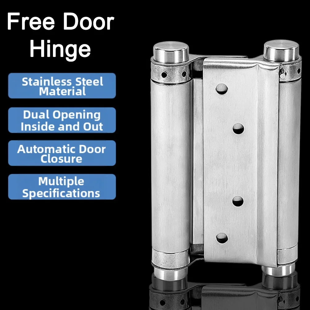 Double Spring Hinge Stainless Steel Two-way Door Automatic Closing