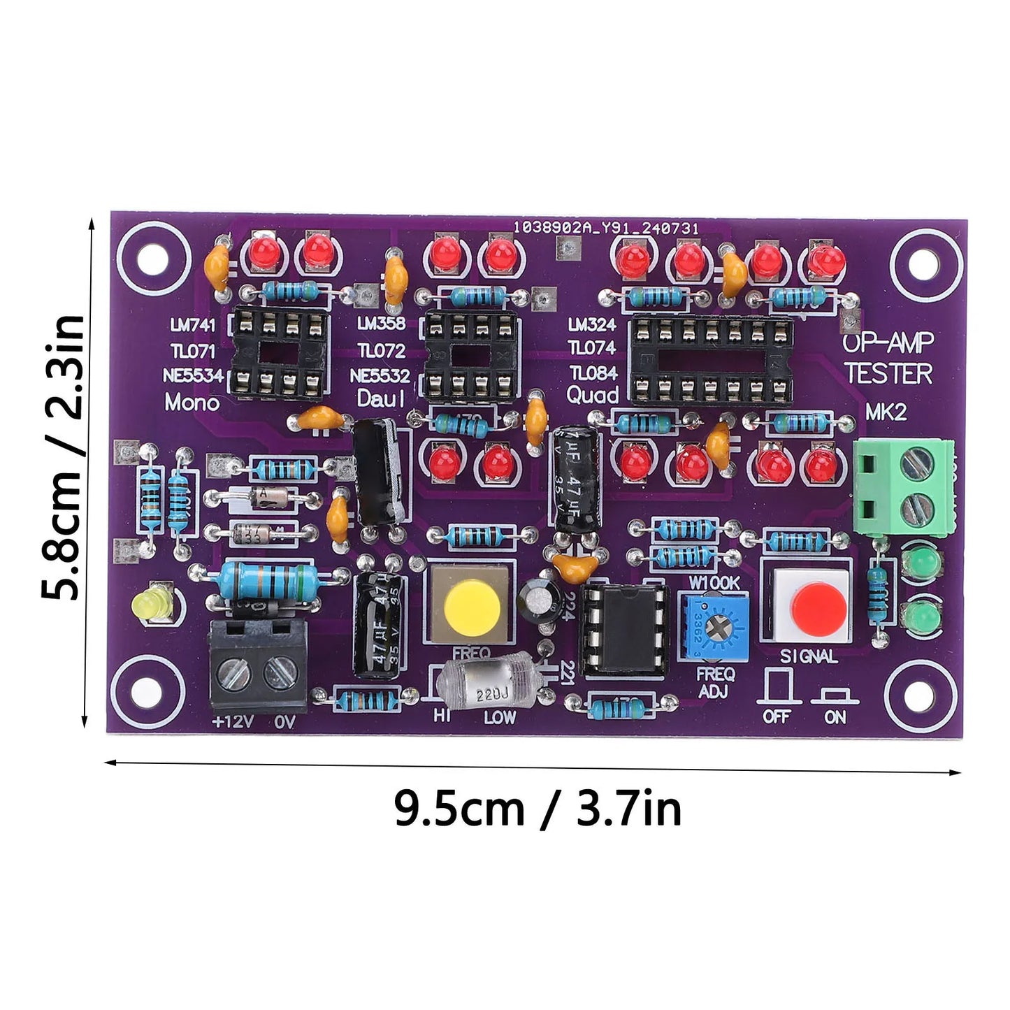 Operational Amplifier Test Board OP AMP Testing Module Single Double