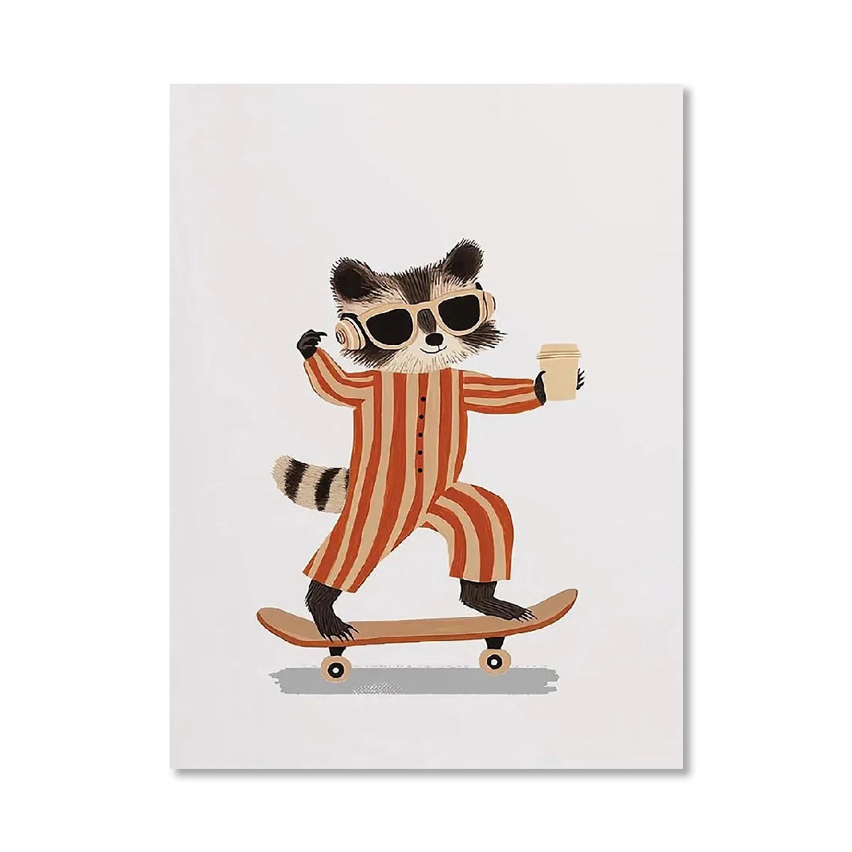 Retro Woodland Animal Canvas Wall Art | Nursery & Home Decor