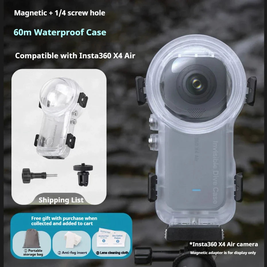 Insta360 X4 Air Waterproof Dive Housing – 50m Underwater Case