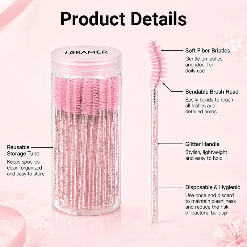 Disposable Mascara Wands & Eyelash Brushes – 50/100 Pcs