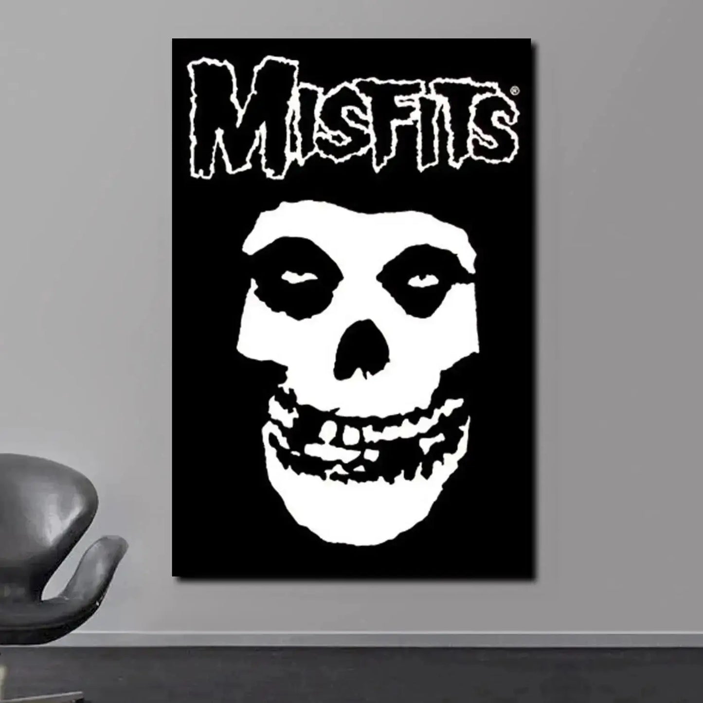 Misfits Hot Poster Horror Punk Rock Music Canvas Painting Wall Art Picture Retro Posters Prints for Bedroom Bar Club Home Decor Peaceful Pleasures Health and Wellness
