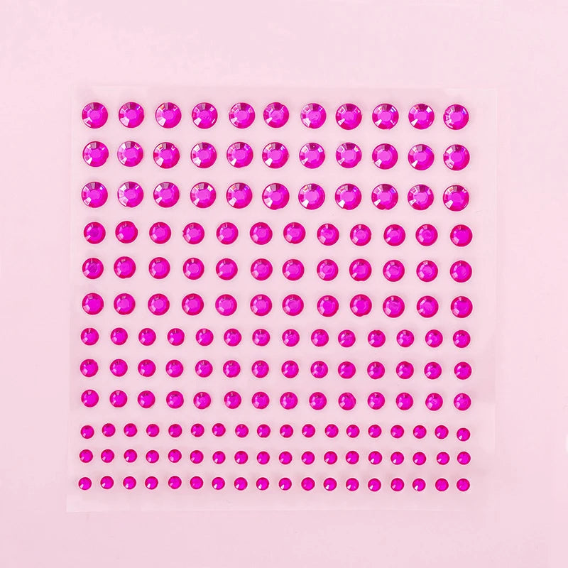 165-Piece Crystal Rhinestone Gem Stickers – Self-Adhesive DIY