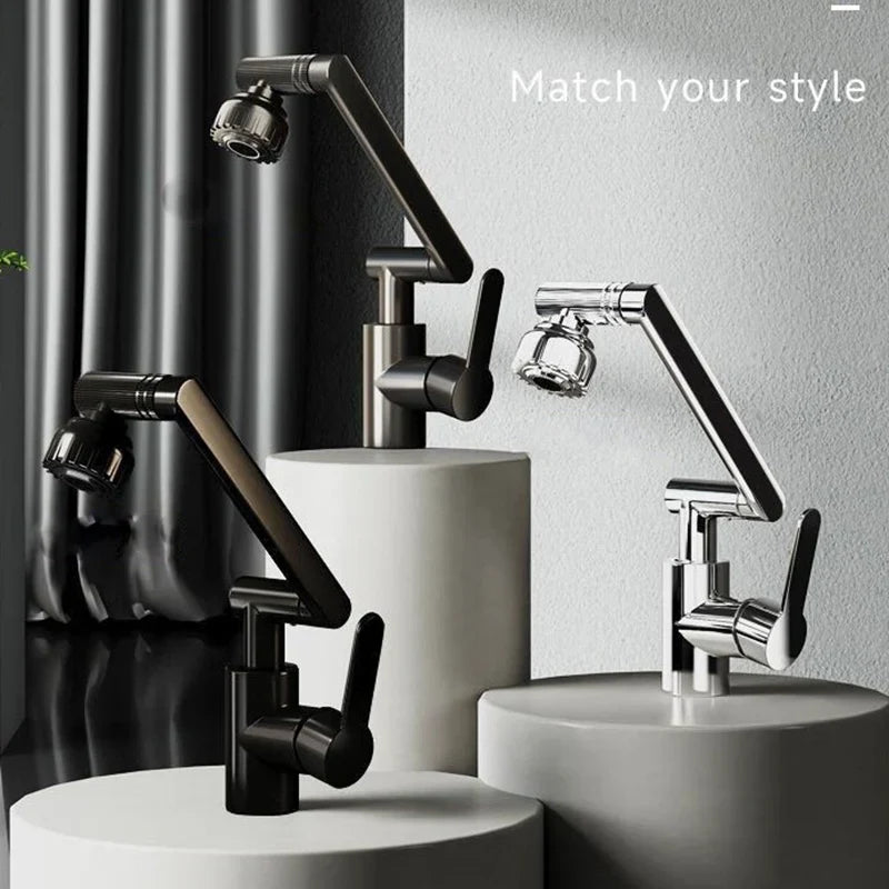 Rotating Dual-Mode Kitchen & Bathroom Faucet – Hot & Cold