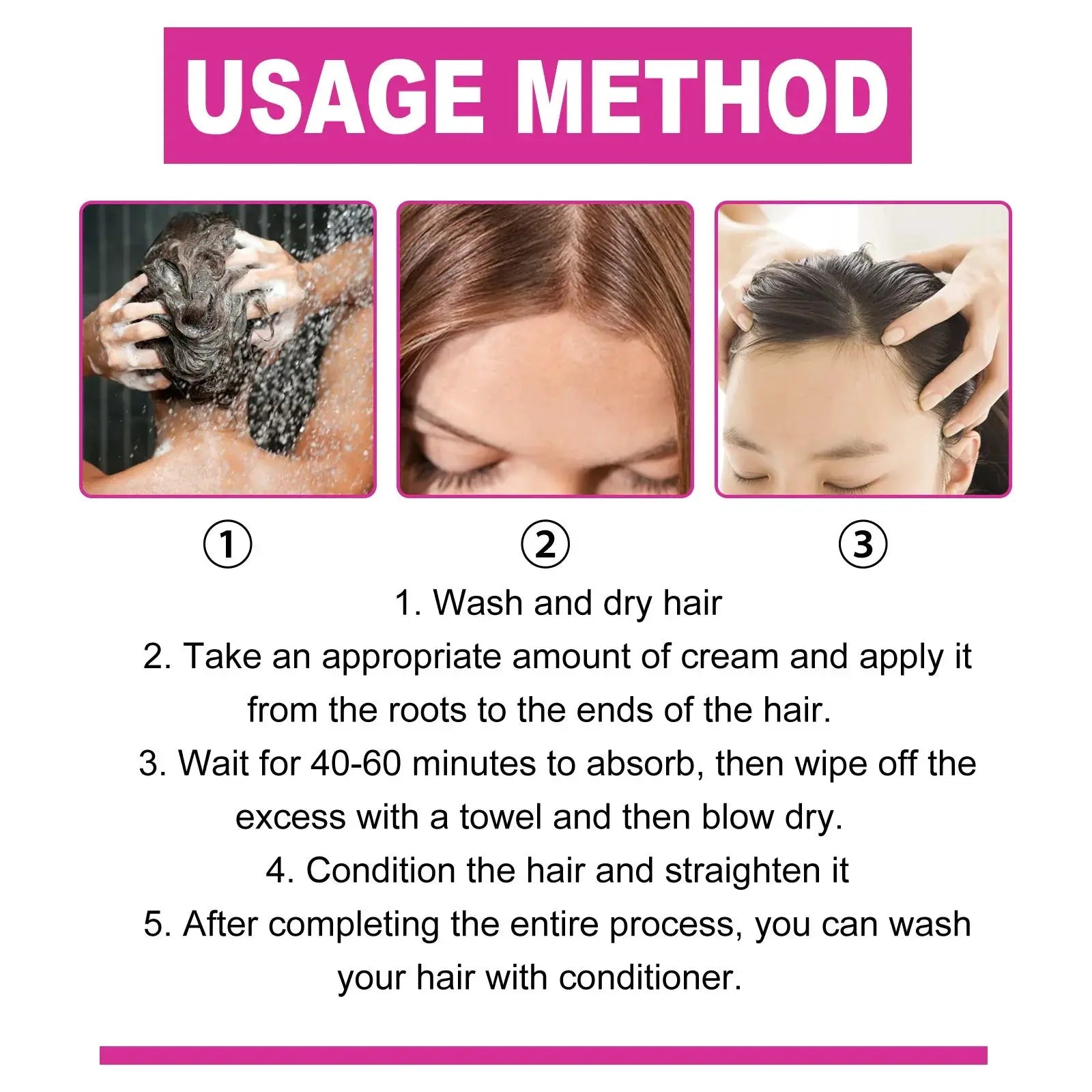 EELHOE Straightening Hair Cream for Frizzy Hair Repair Peaceful Pleasures Health and Wellness