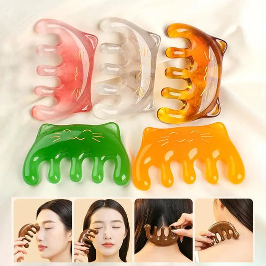 1 Pcs Resin Wide Toothed Comb Tighten Skin Reduce Guasha SPA Scalp Massage Brush Pocket Comb Skin/Hair Care Tool Peaceful Pleasures Health and Wellness