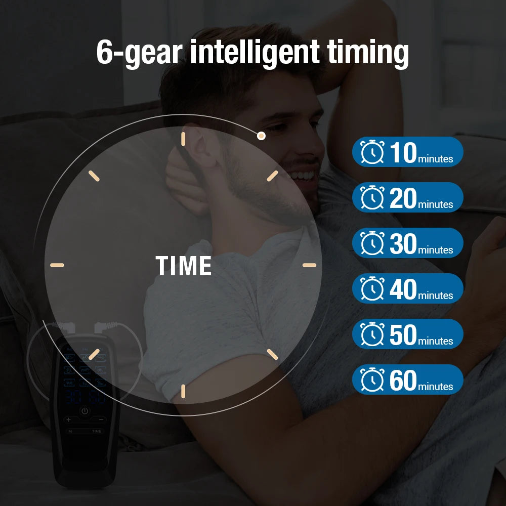 Electric Muscle Stimulator EMS & TENS Unit Pulse Massager for Back Neck Shoulder Knee Joints Full Body Relax 9 Modes 30 Gears Peaceful Pleasures Health and Wellness