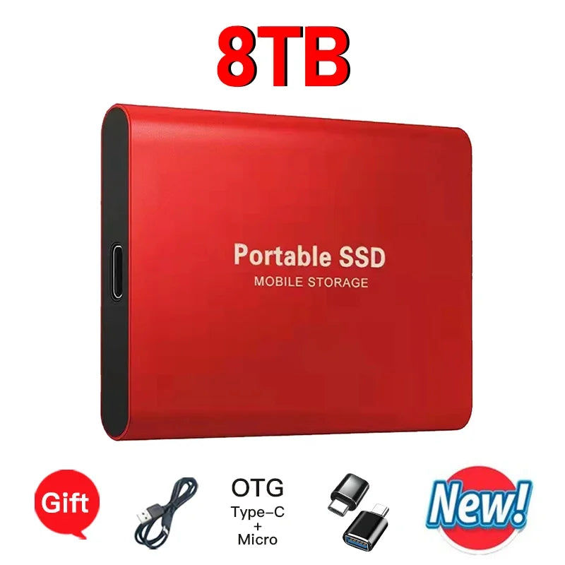 EOENKK Portable External SSD 16TB 32TB 64TB USB 3.1 Drive