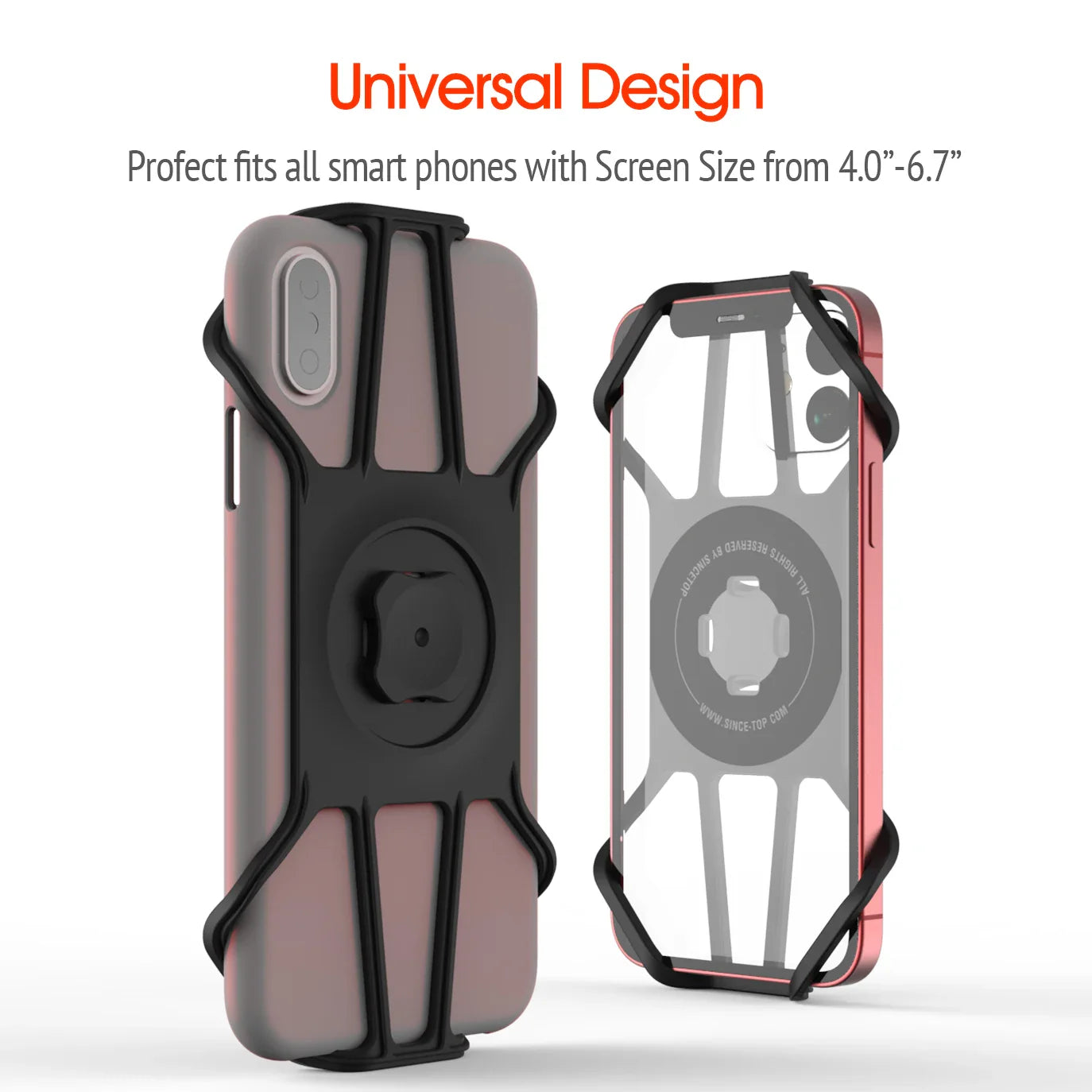 Silicone Phone Holder Adapter – Bike, Motorcycle & Scooter Mount