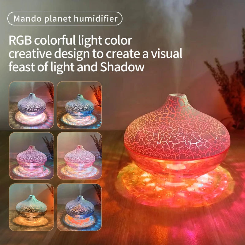 Crystal Ball Desktop Humidifier with 7-Color LED Light | HOMEFISH