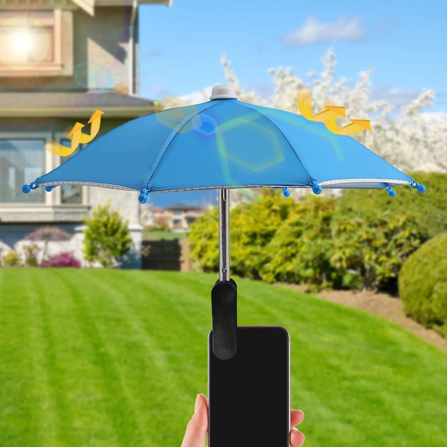 Mini Clip-On Phone Umbrella Sunshade | Outdoor Screen Protector
