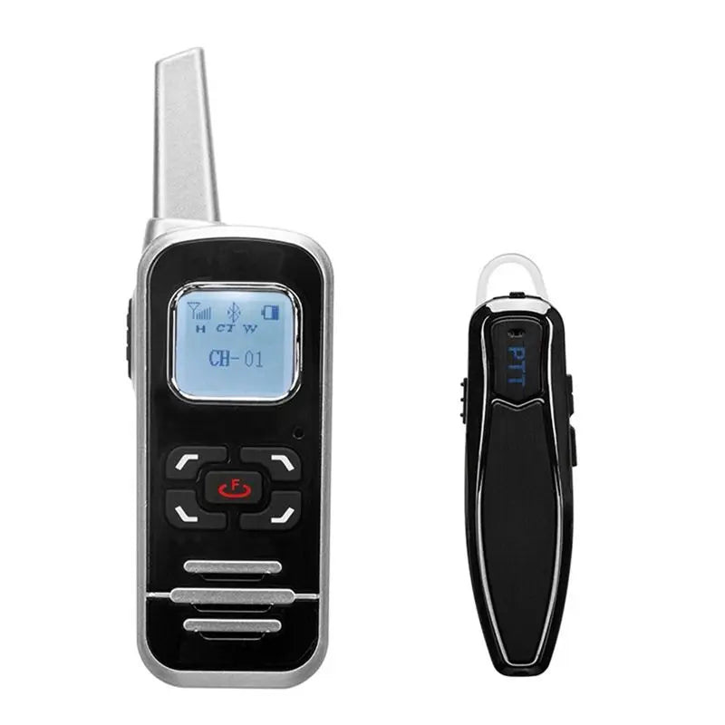 Mini Bluetooth Walkie Talkie 32-Ch UHF Ham Radio LCD Display Peaceful Pleasures Health and Wellness