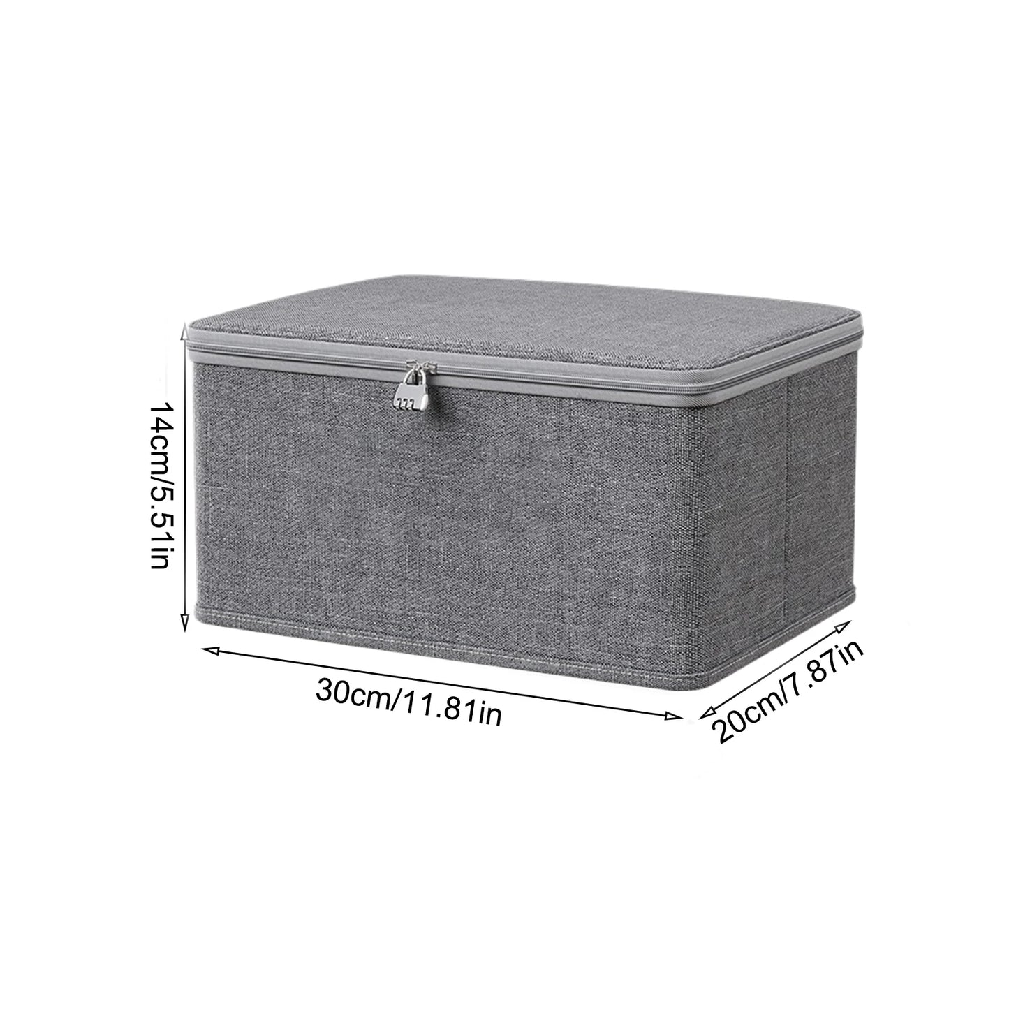 Lockable Storage Box, Odor Proof Stackable Container With Handle, Washable Shelf Baskets For Blanket Clothing Toys Home Organiza Peaceful Pleasures Health and Wellness XS gray no handle