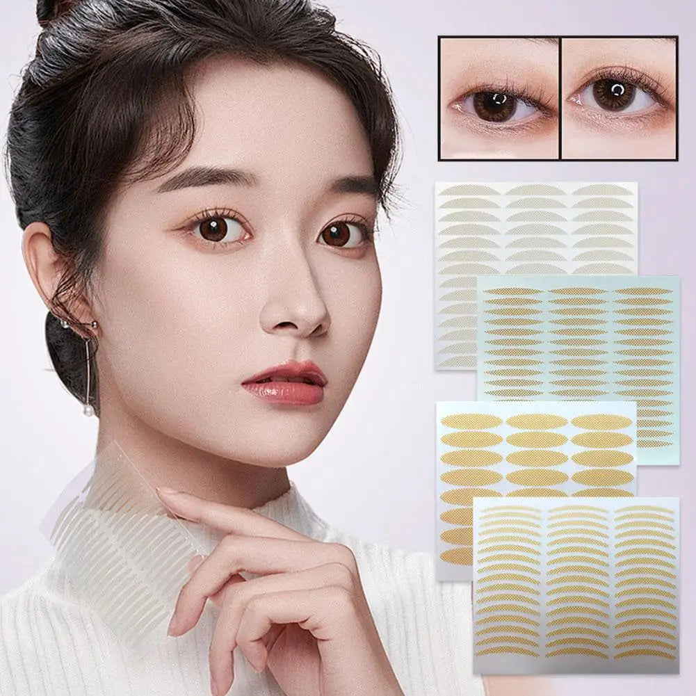 Invisible Lace Mesh Double Eyelid Tape – 48 Strips, Natural Look