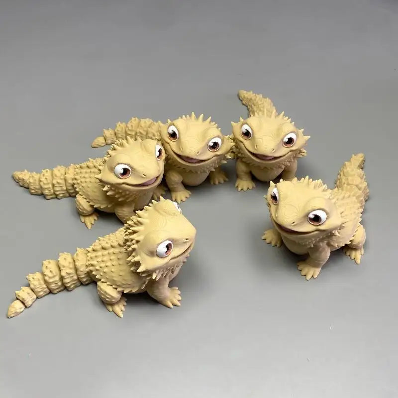 3D Printed Bearded Dragon Figurine | Reptile Desk Ornament