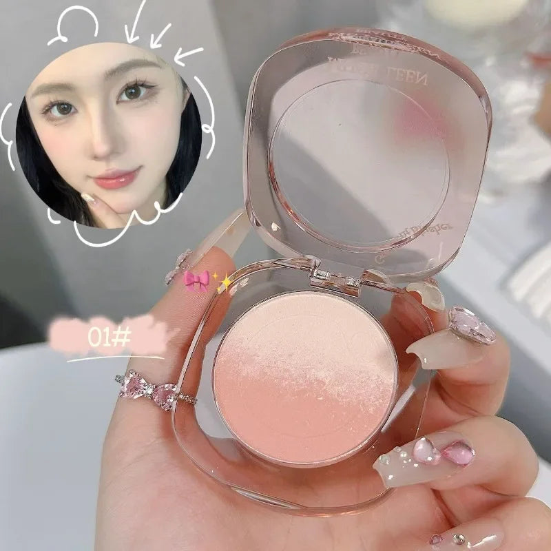 Matte Gradient Blush Powder Palette | Peach Pink & Nude Rouge