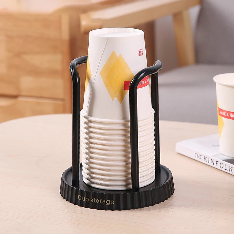 Desktop Disposable Paper Cup Holder & Storage Rack – ABS Cup Dispenser Rack Peaceful Pleasures Health and Wellness