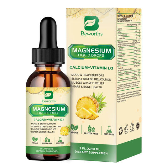 Magnesium Glycinate Liquid Drops – Pineapple Flavor 60ml Peaceful Pleasures Health and Wellness
