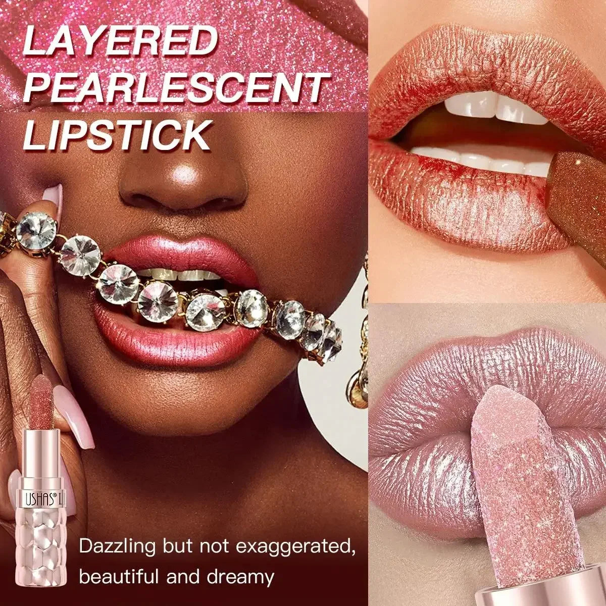 USHAS Metallic Liquid Lipstick Set – Waterproof & Long-Lasting