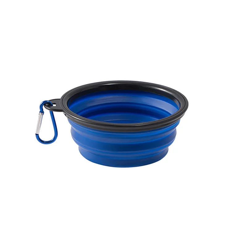 Foldable Silicone Pet Travel Bowl 1000ml with Carabiner