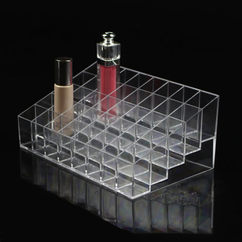 36/40 Grid Clear Acrylic Makeup & Jewelry Organizer Stand