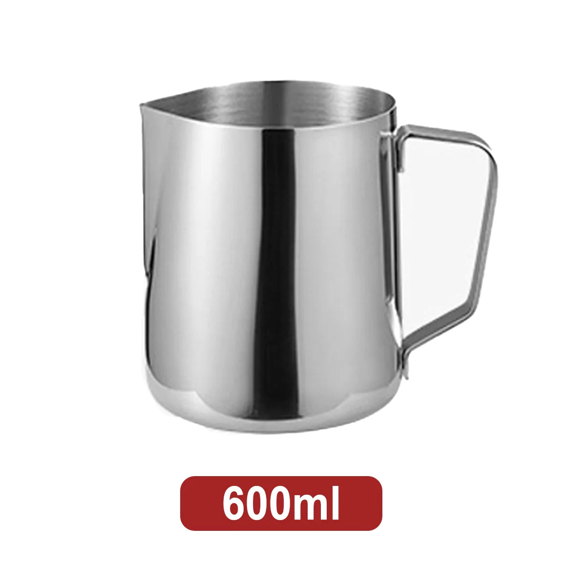 Leeseph Stainless Steel Milk Frothing Pitcher with Drip Resistant Spout, Latte Art Pitcher for Cappuccino Espresso Barista&Home Peaceful Pleasures Health and Wellness 600ML