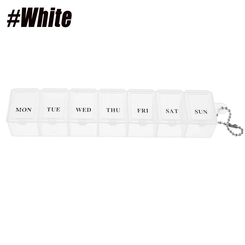 Weekly Pill Organizer, Large 7 Day Pill Box, Daily Vitamin Case Medicine Box,Pill Containers for Medicine Supplements Fish Oil Peaceful Pleasures Health and Wellness White