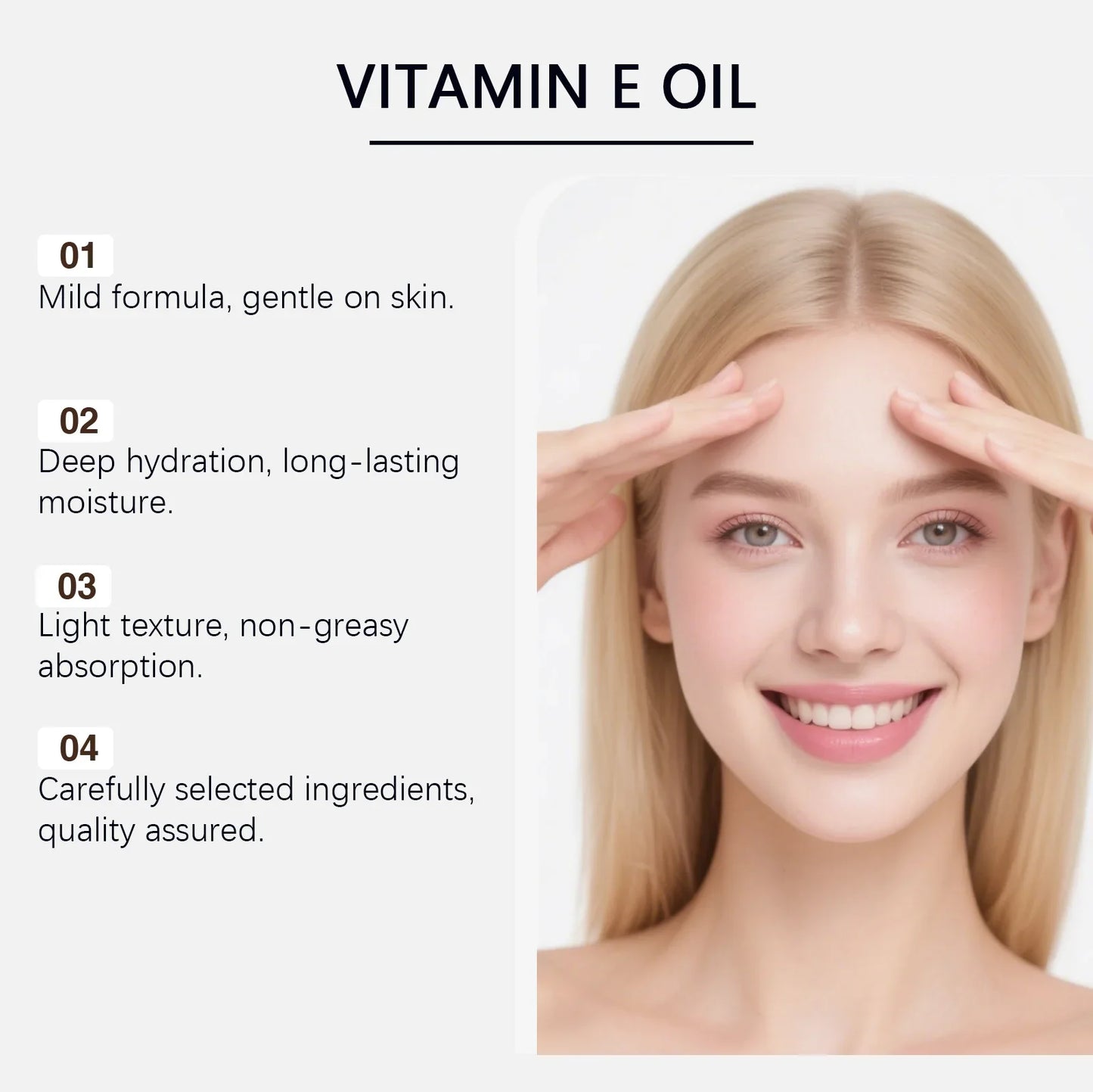 Vitamin E Oil – Daily Moisturizer for Face, Hands & Hair