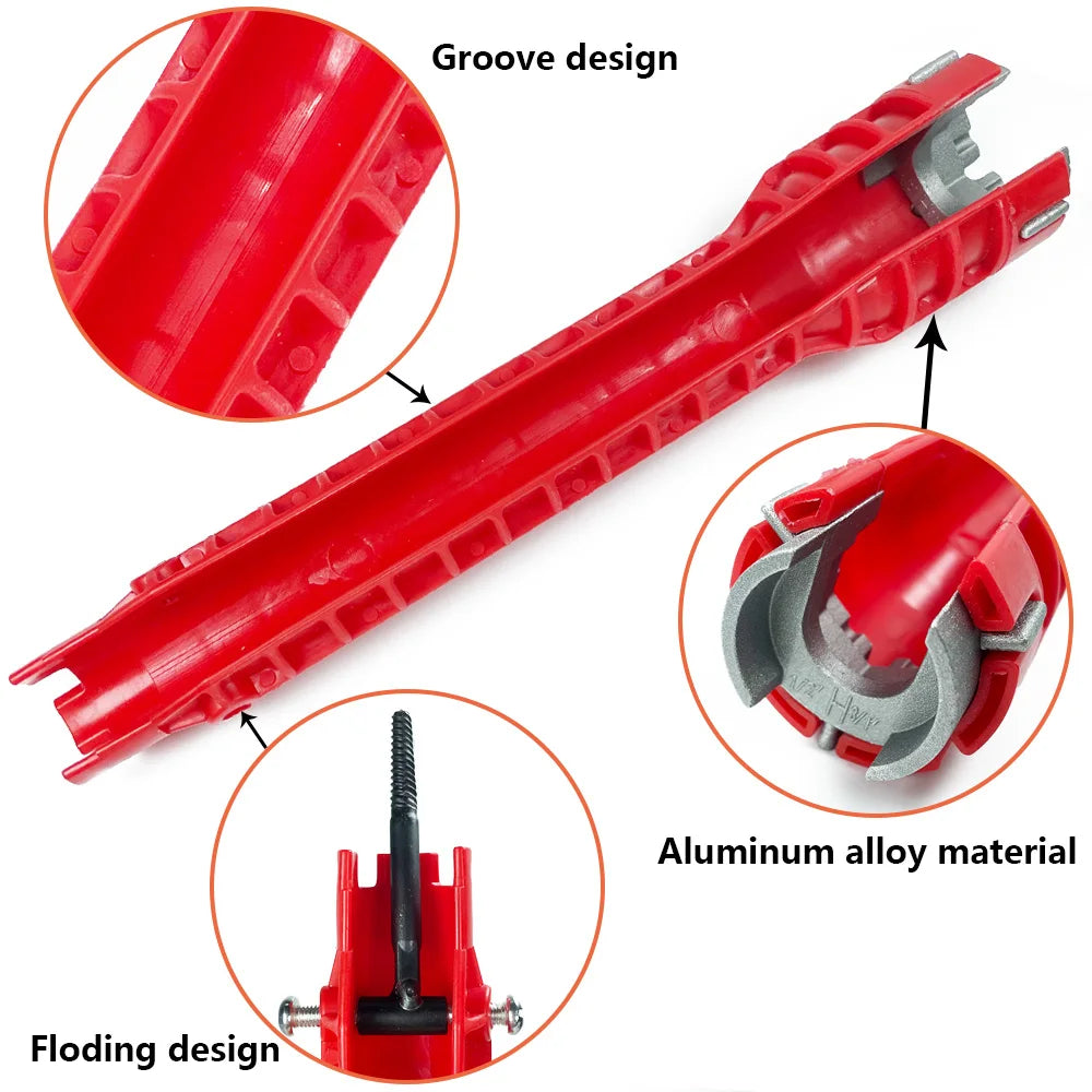8-in-1 Faucet & Sink Installer Wrench | Plumbing Spanner Tool Peaceful Pleasures Health and Wellness
