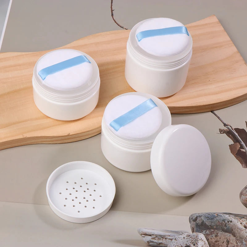 1PC 200/250/300g Loose Powder Case Loose Powder Setting Powder Honey Powder Dispenser Toner Empty Case With Puff Sifter Lid Peaceful Pleasures Health and Wellness