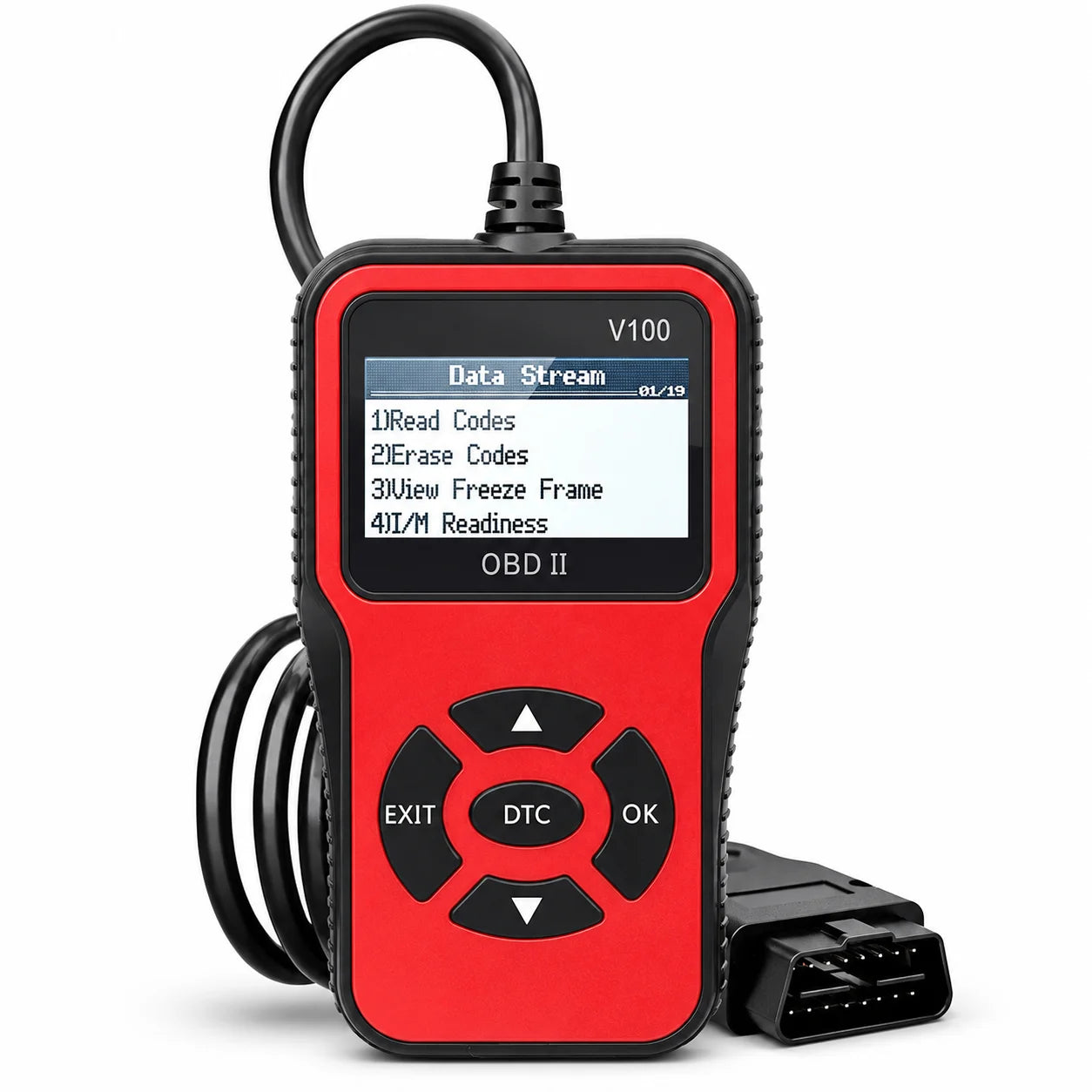 V100 OBD2 Scanner – Car Code Reader & Battery Voltage Tester Peaceful Pleasures Health and Wellness red