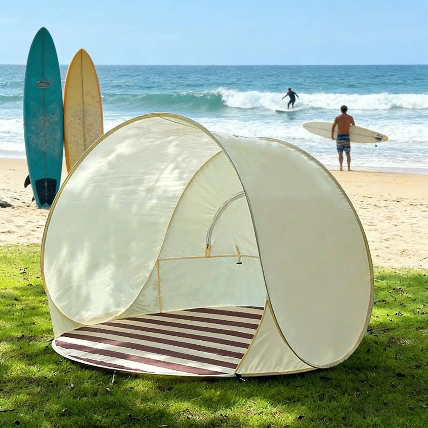 Pop-Up Beach Tent 3–4 Person | UPF 50+ UV Shelter Canopy