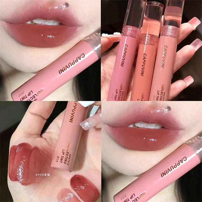 6-Color Mirror Lip Gloss | Waterproof Long-Lasting K-Beauty