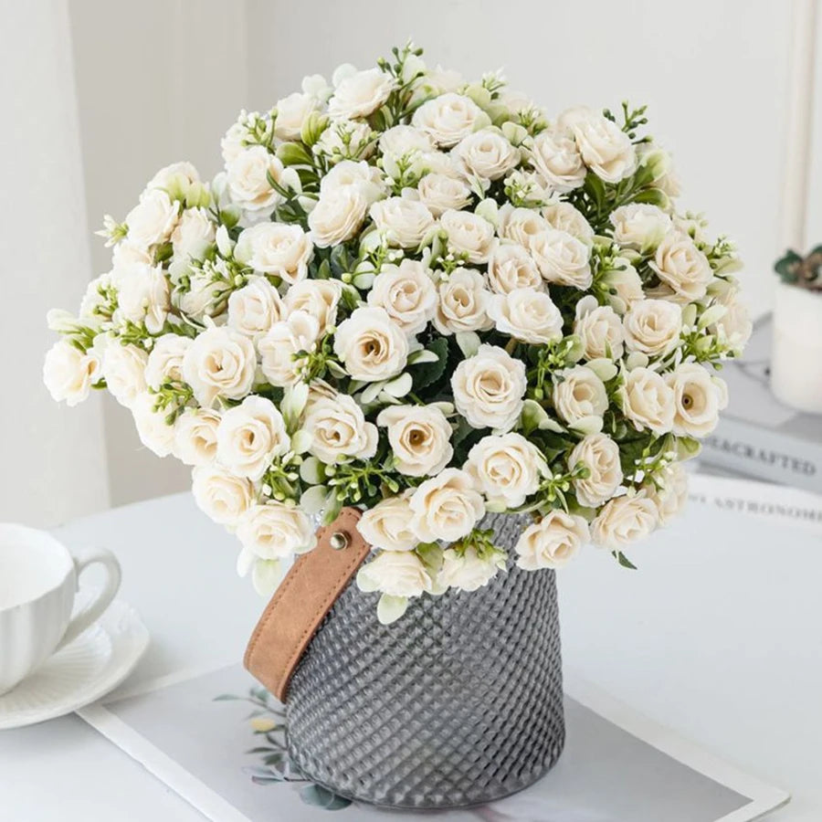 Artificial Silk Rose Bouquet – Wedding, Home & Garden Decor