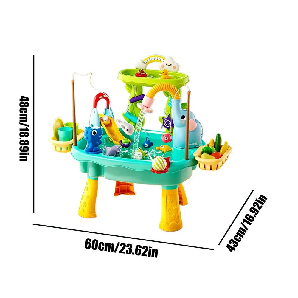 Toddler Water Table with Electric Pump | 4-in-1 Kids Play Sink