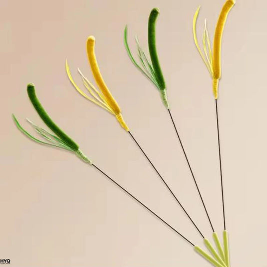 Juguetes Para Gatos Varilla Flexible Plumas Y Hierba Mascotas Peaceful Pleasures Health and Wellness