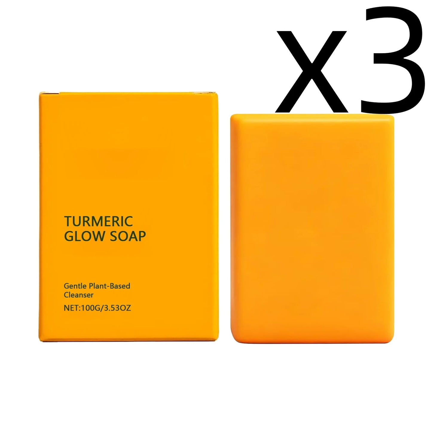 Turmeric Body Clean Soap Deep Clean Soothing Skin Gentle Nourishing Improve Roughness Caring Skin Barrier Daily Body Wash Soaps Peaceful Pleasures Health and Wellness 100g Boxed X 3PCS