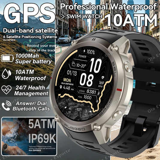 Ola Esporte GPS Smartwatch AMOLED 5ATM 170+ Sports Modes GPS Sports Smartwatch Peaceful Pleasures Health and Wellness
