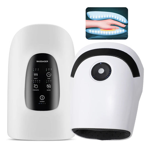 Air Compression Hand Massager with Heat Home Use Finger Wrist Palm Massage Muscles Relax Hand Airbag Pressure SPA Warm Compress Peaceful Pleasures Health and Wellness