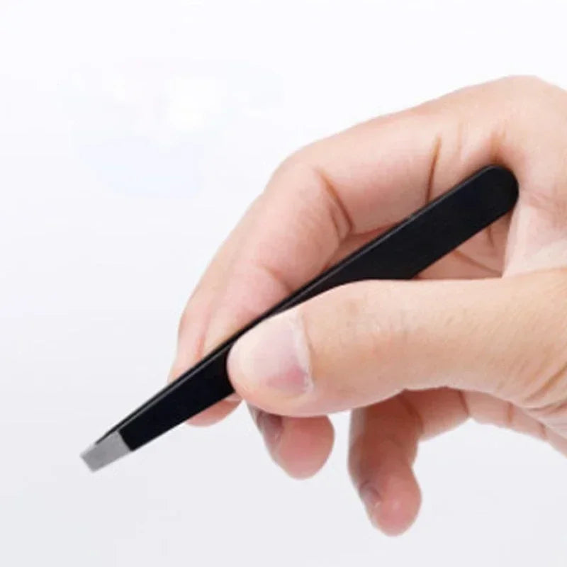 Stainless Steel Eyebrow Tweezers – Precision Brow & Face Tool