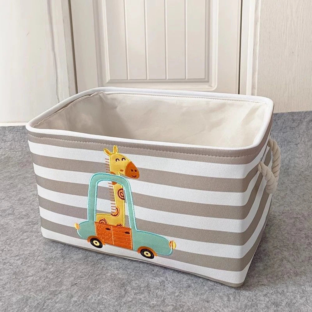 Household Children's Plush Doll Storage Basket With Large Capacity Baby Doll Folding Storage Bucket Clothes Basket Multi-Purpose Peaceful Pleasures Health and Wellness